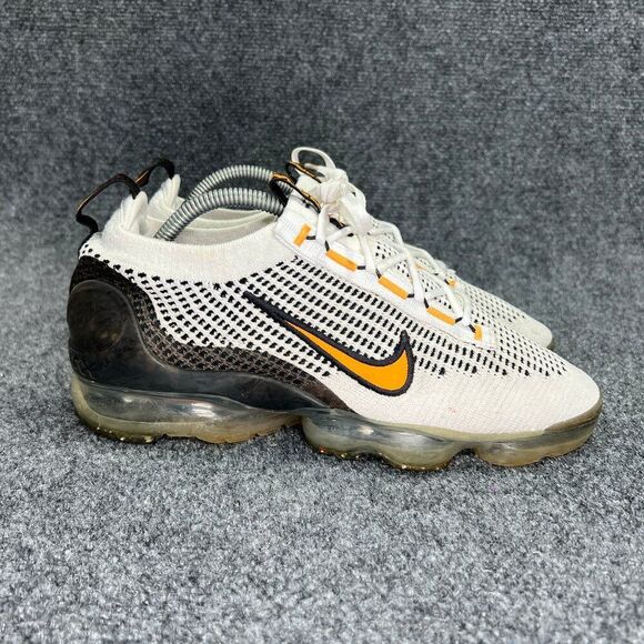 Nike Air VaporMax 2021 FK Shoes Men's 8 Black Kumquat Athletic Retro Running - Picture 1 of 11